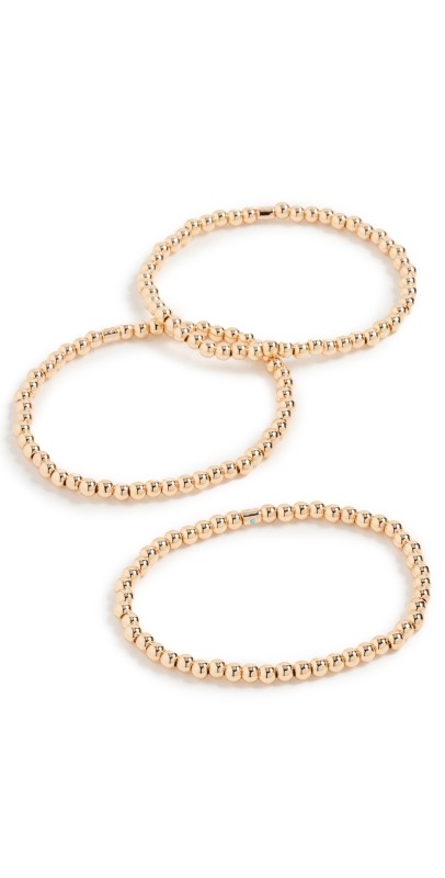Roxanne Assoulin Set of 3 Gold Bracelets Gold