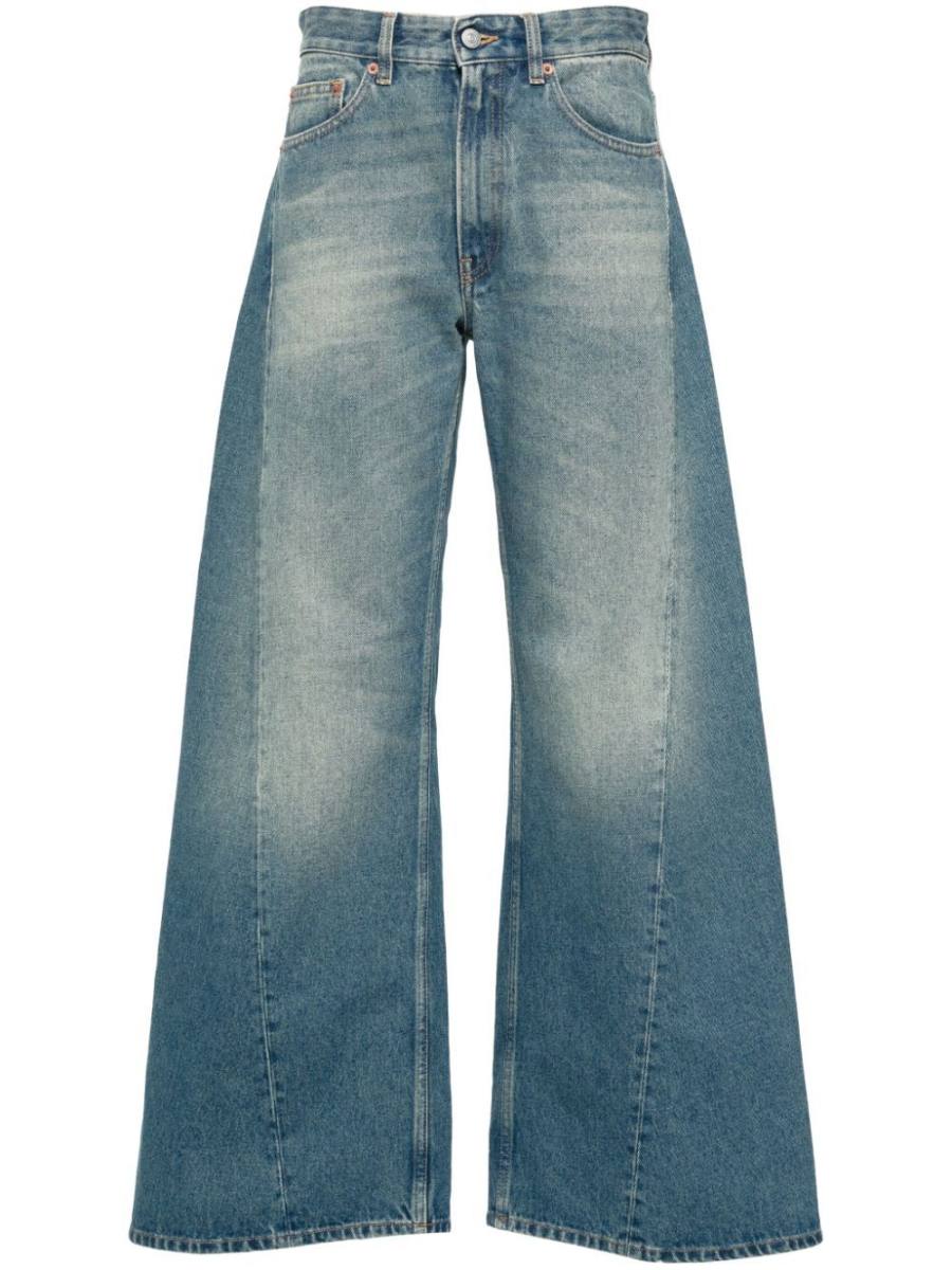 low-rise wide-leg jeans