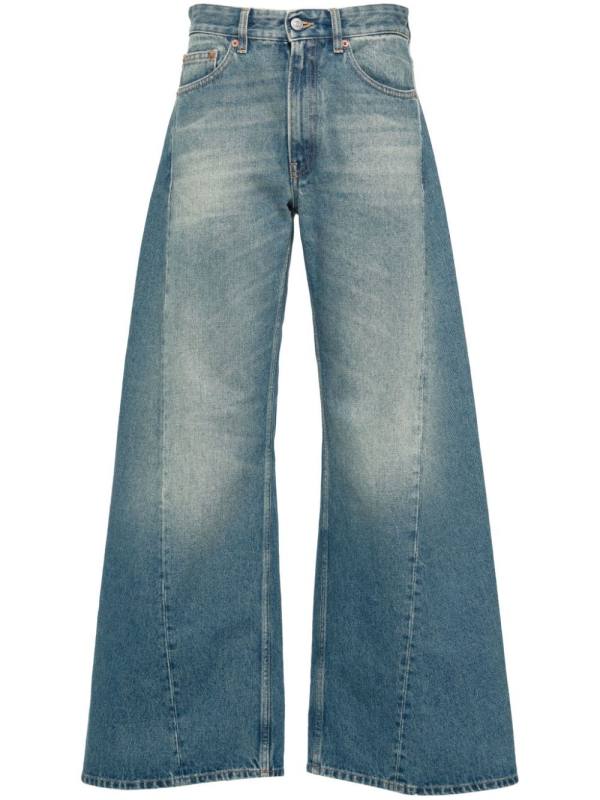 low-rise wide-leg jeans