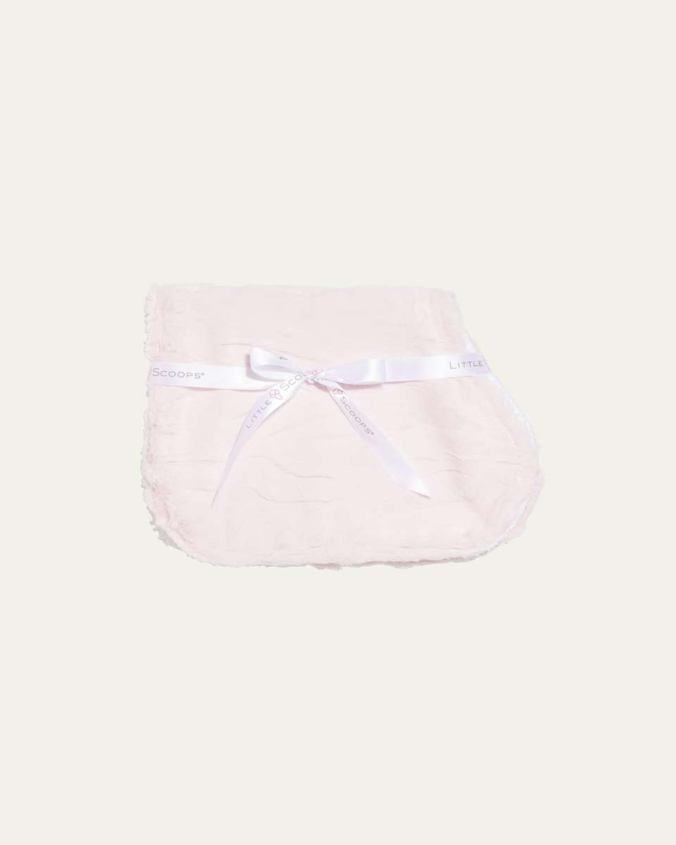 Girl's Solid Plush Burp Cloth