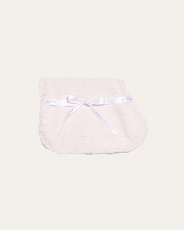 Girl's Solid Plush Burp Cloth