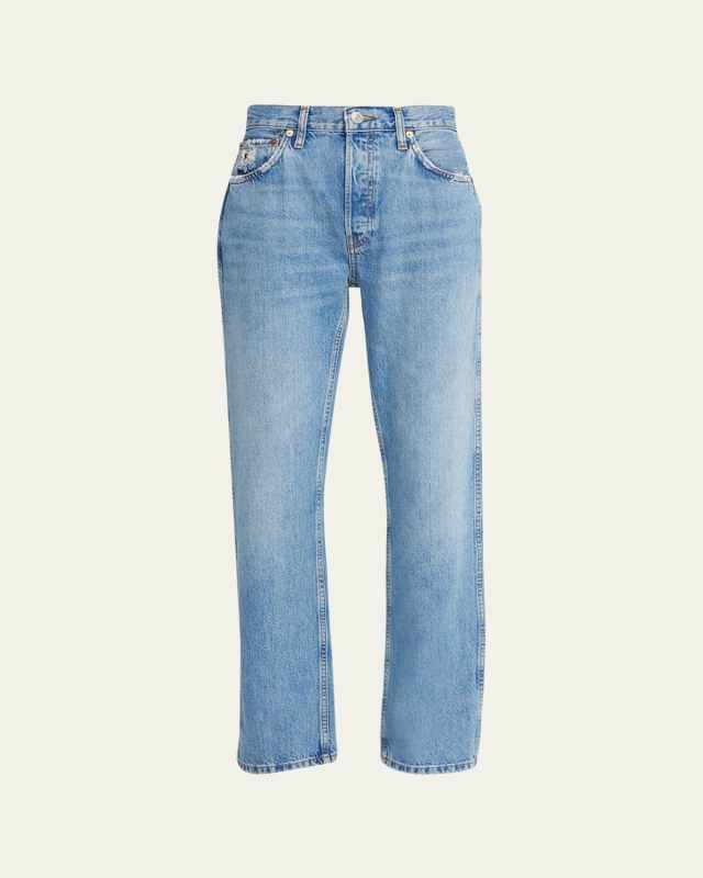 High-Rise Loose Rigid Straight-Leg Jeans