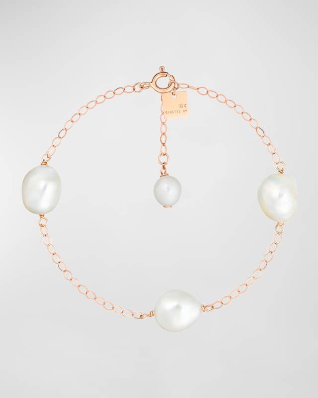 Bead Chain Bracelet with Pearls