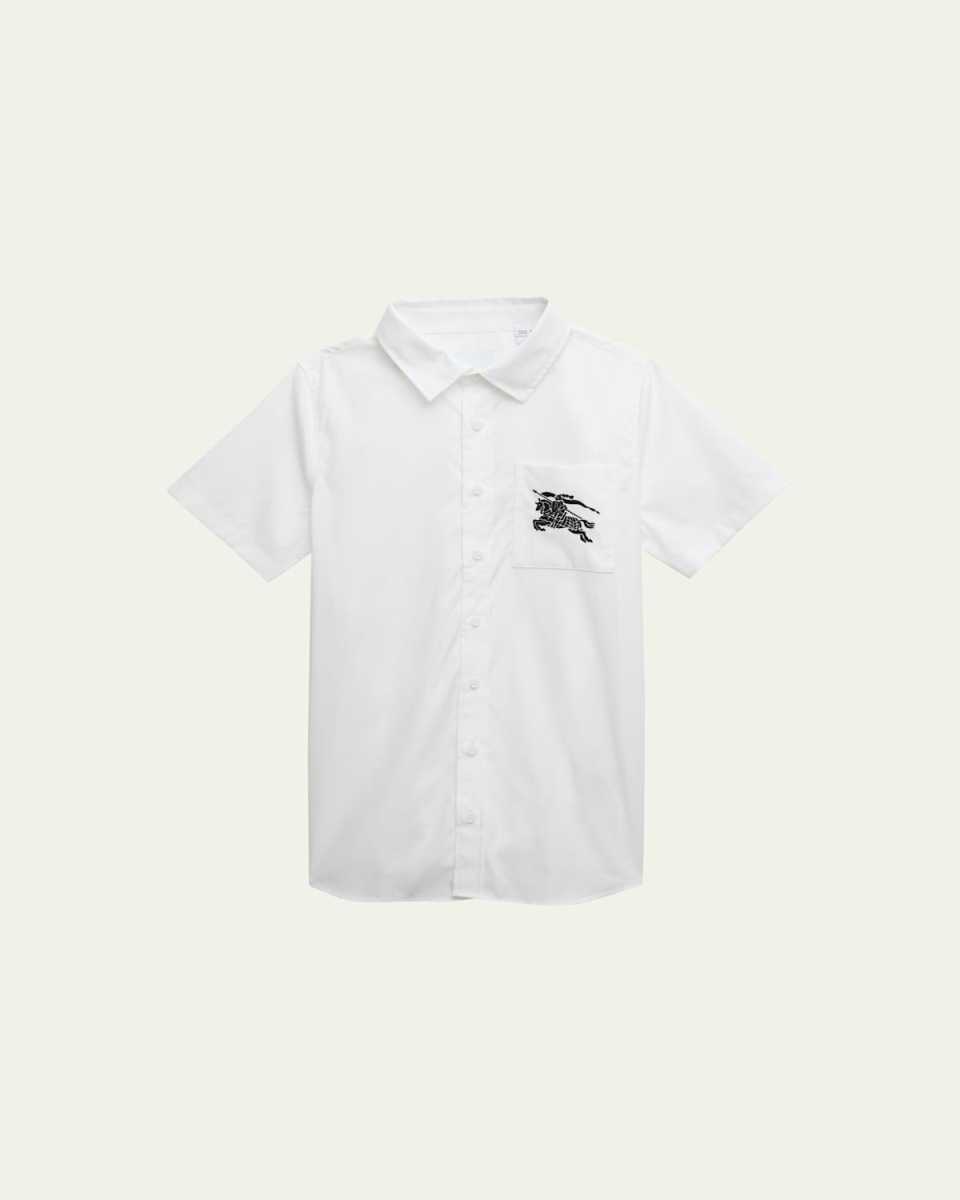 Boy's Owen Embroidered Equestrian Knight Design Shirt, Size 3-1