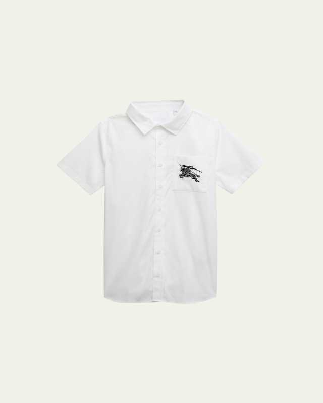 Boy's Owen Embroidered Equestrian Knight Design Shirt, Size 3-1