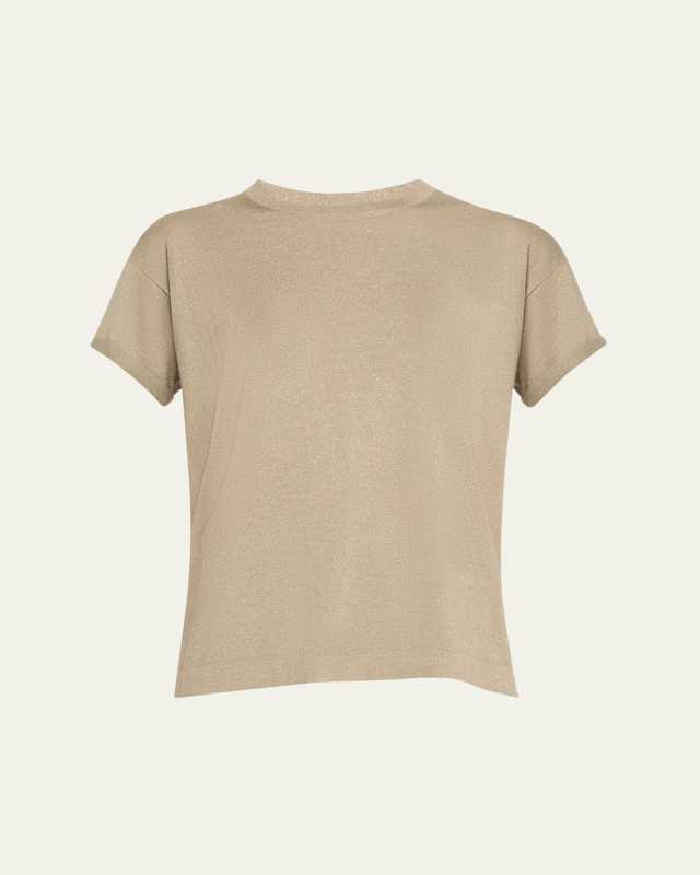 Cashmere-Blend Lurex Crewneck Shirt