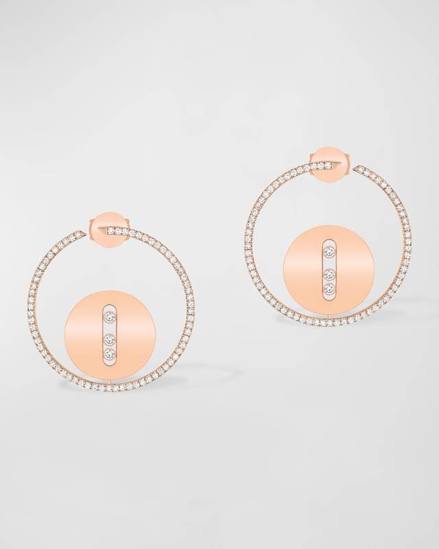 Lucky Move 18K Rose Gold Hoop Earrings