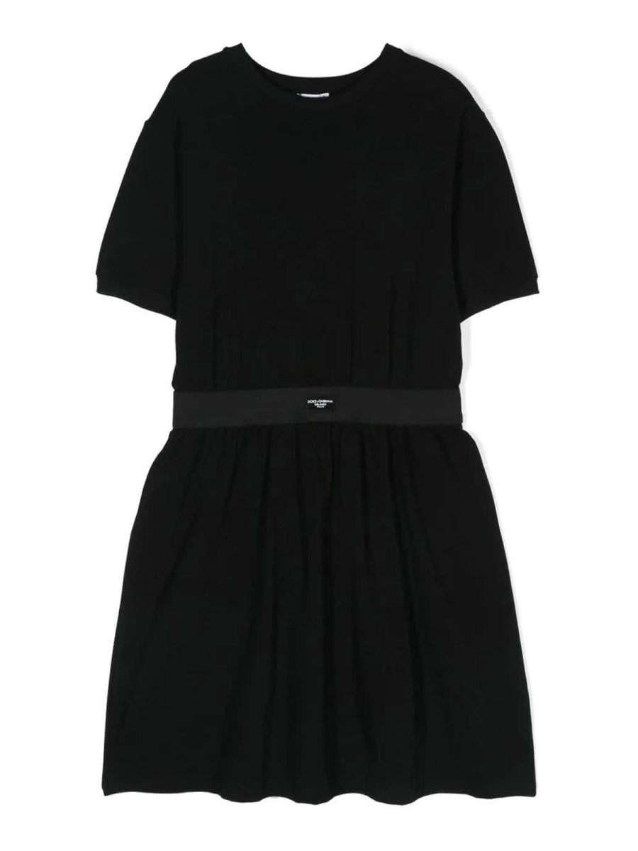 Dolce & Gabbana Jr Robe Au Genou - Noir