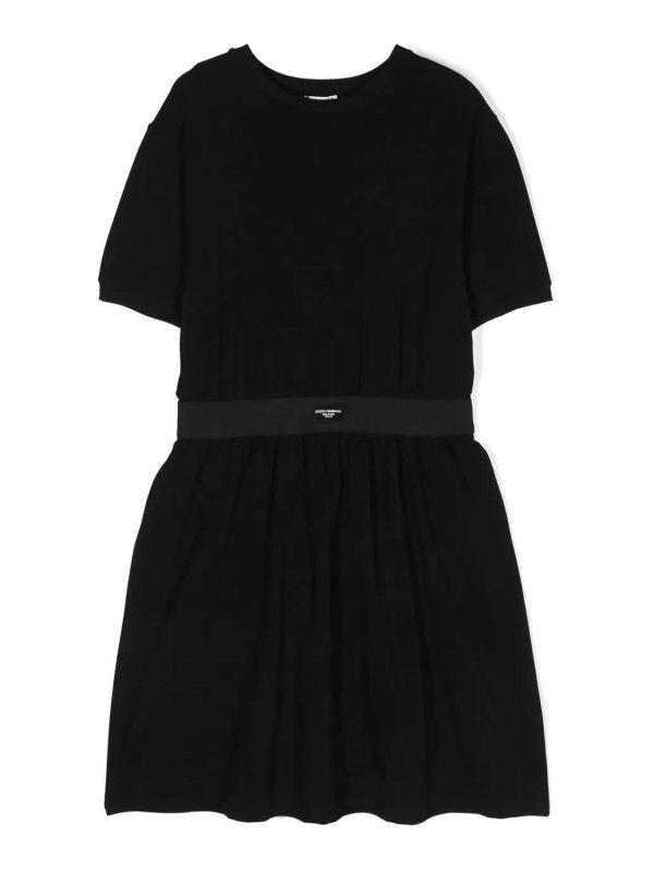 Dolce & Gabbana Jr Robe Au Genou - Noir