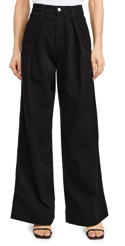 Joe's Jeans The Pleated Denim Trousers Black