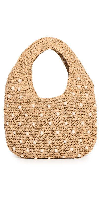 Madewell Micro Straw Beaded Bag Natural