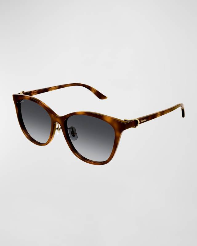 Logo Acetate Round Sunglasses