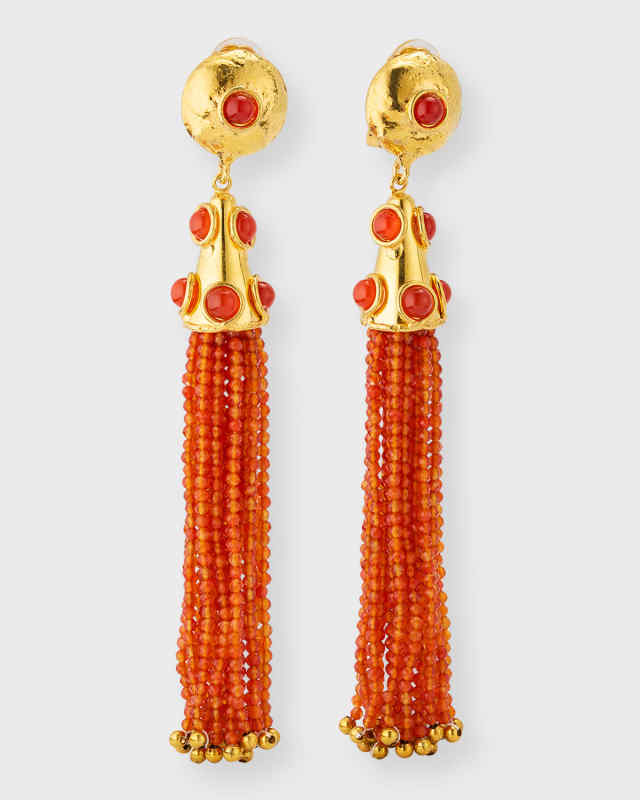 Gio Tassel Clip On Earrings