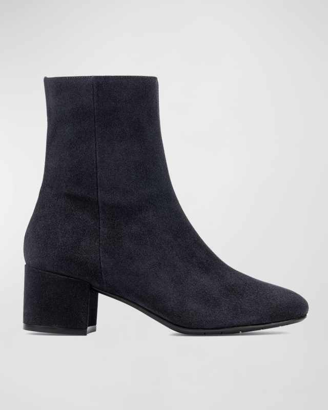 Leonora Suede Zip Ankle Boots