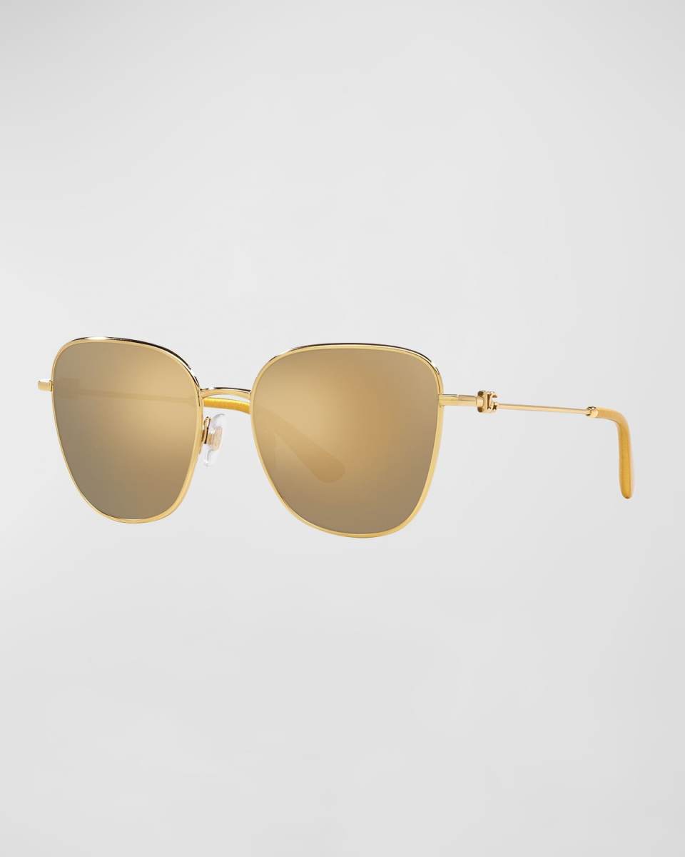 DG Mirrored Metal & Plastic Butterfly Sunglasses