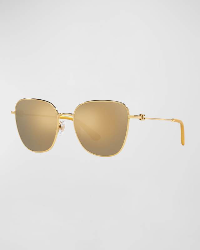 DG Mirrored Metal & Plastic Butterfly Sunglasses