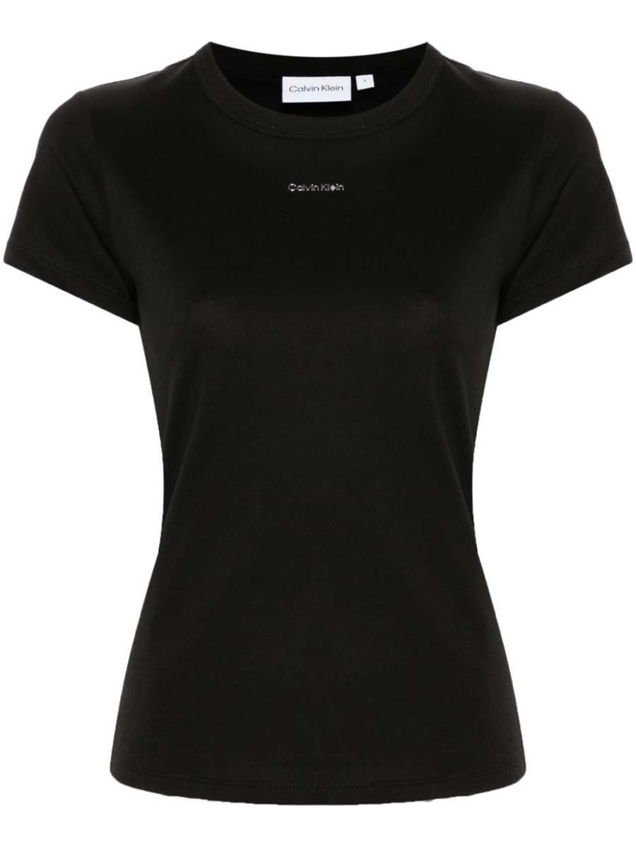 raised-logo cotton T-shirt