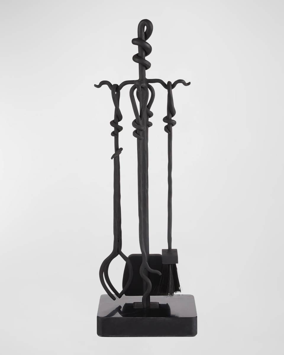 Denison 3-Piece Fireplace Tool Set with Stand