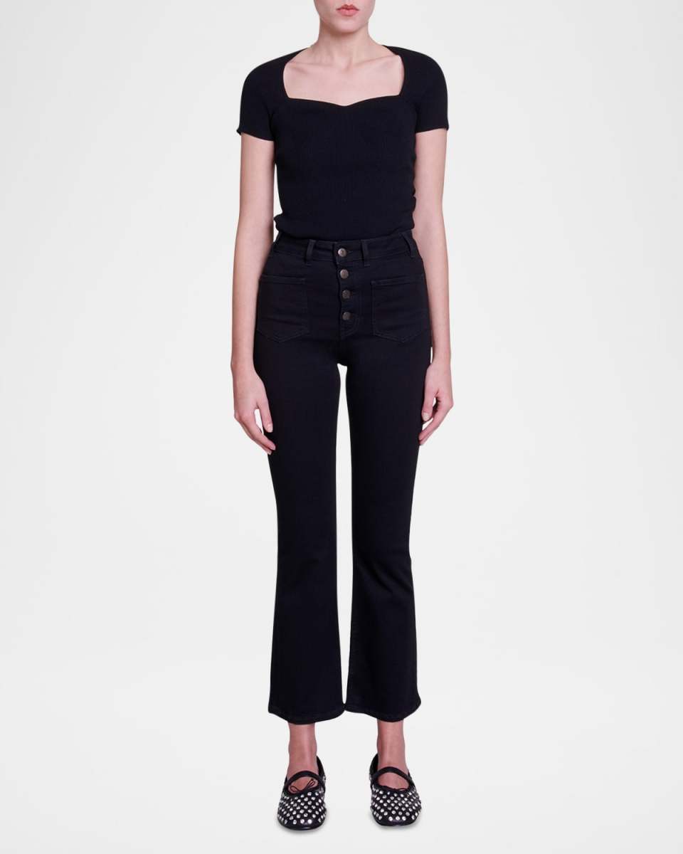 Passion Cropped Straight-Leg Jeans