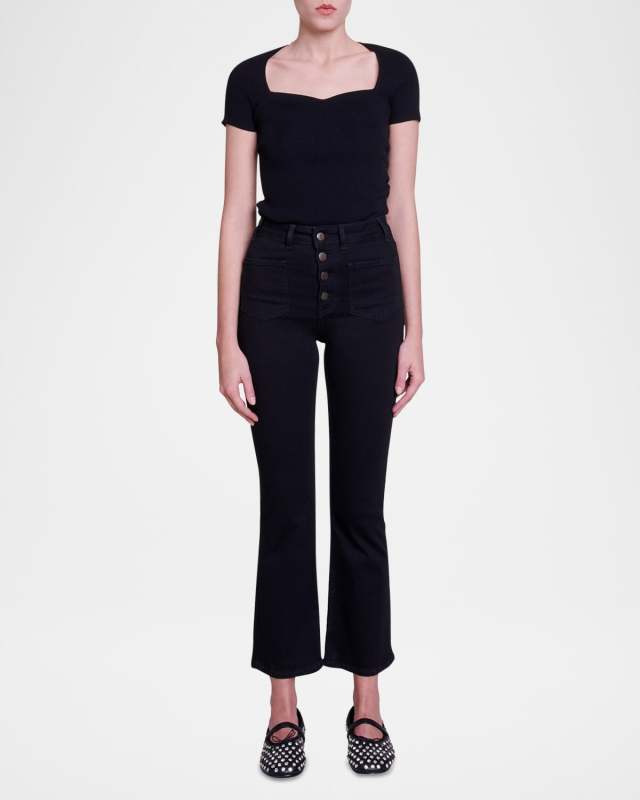 Passion Cropped Straight-Leg Jeans