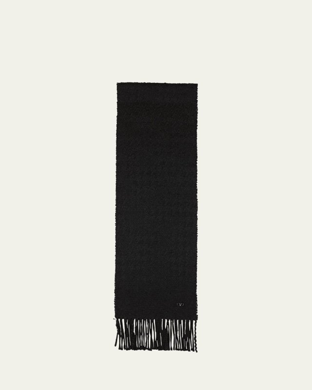 The Bold Edition VLogo Boucle Wool-Blend Scarf