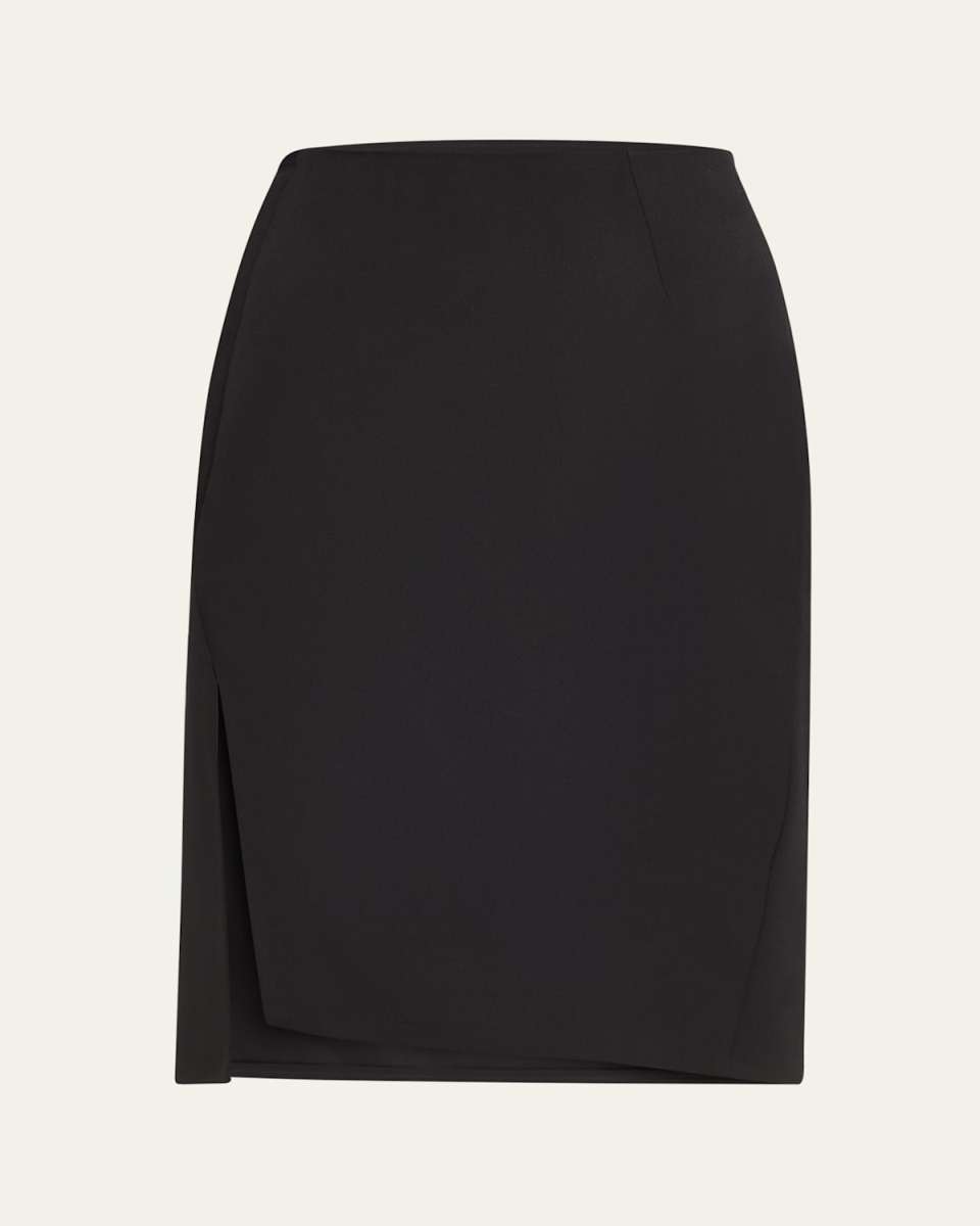 Stretch Wool Skirt