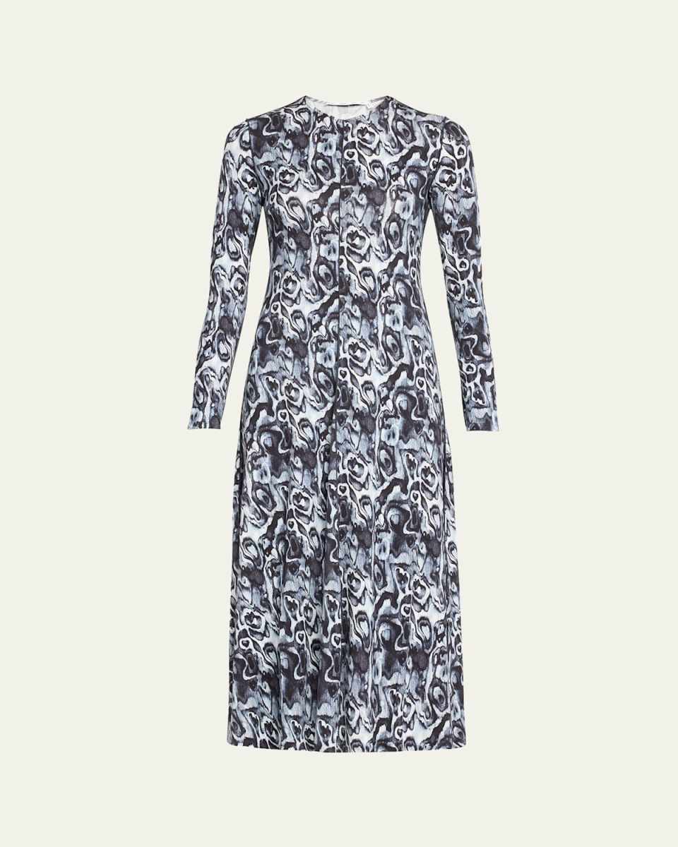 Atlas Printed Jersey Maxi Dress