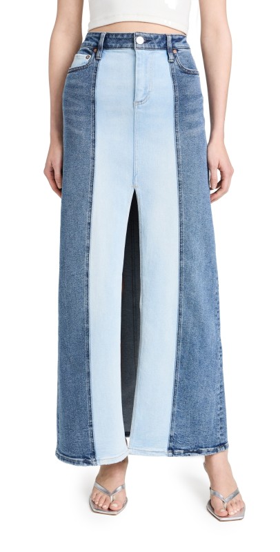 alice + olivia Rye Two Tone Skirt Brooklyn Blue/Georgia Blue