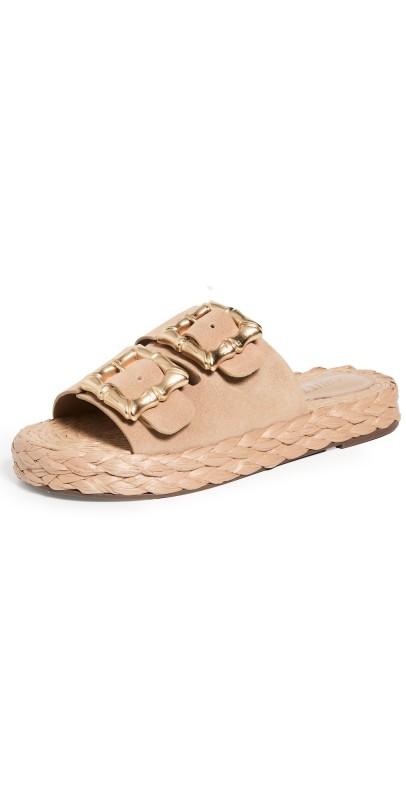 Schutz Enola Rope Flat Sandals Light Nude