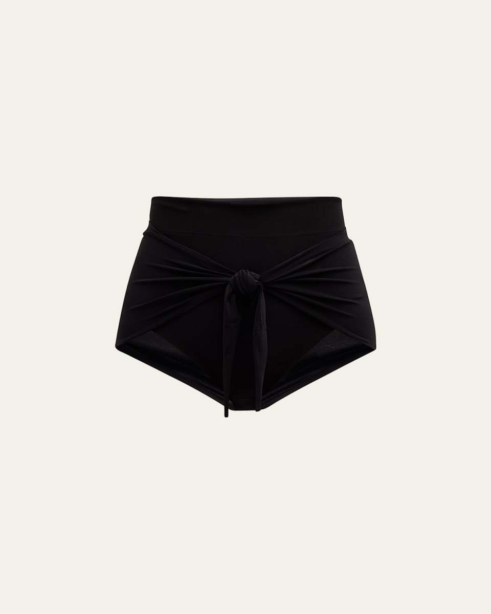 Diaper Tie-Front High-Waist Bikini Botto