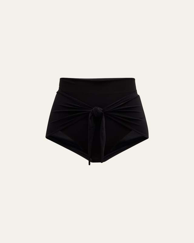 Diaper Tie-Front High-Waist Bikini Botto