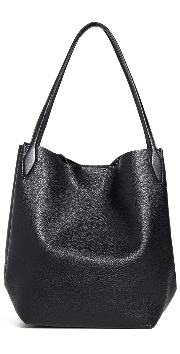 Madewell Soft Grain Large Shopper Tote Black