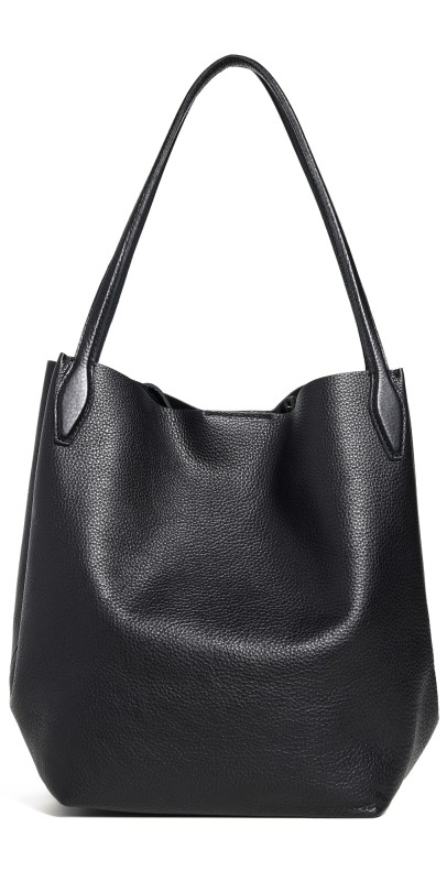 Madewell Soft Grain Large Shopper Tote Black