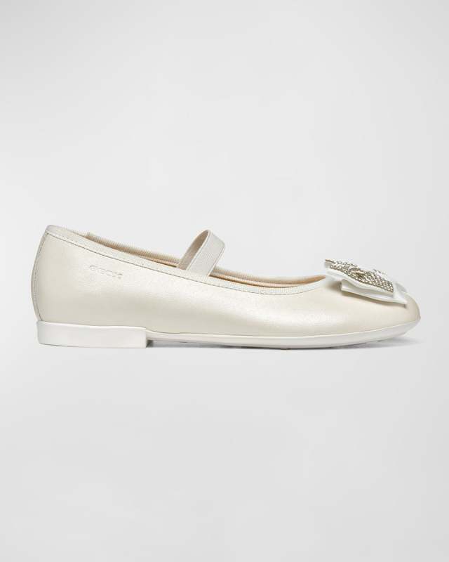 Girl's Plie Embellished Bow Ballerina Flats, Toddler/Kids