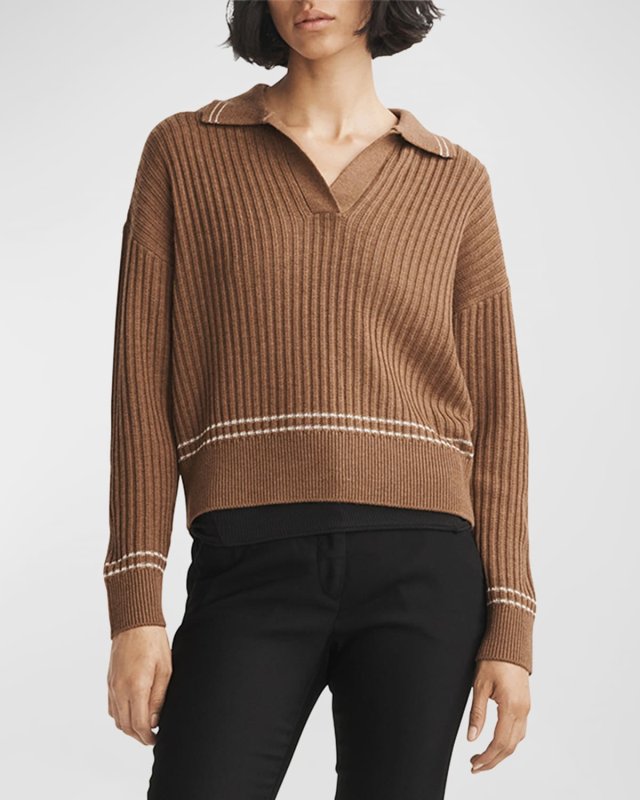 Monti V-Neck Polo Sweater