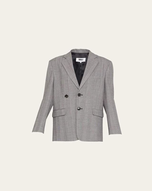 Pinstripe Double-Breasted Jacket