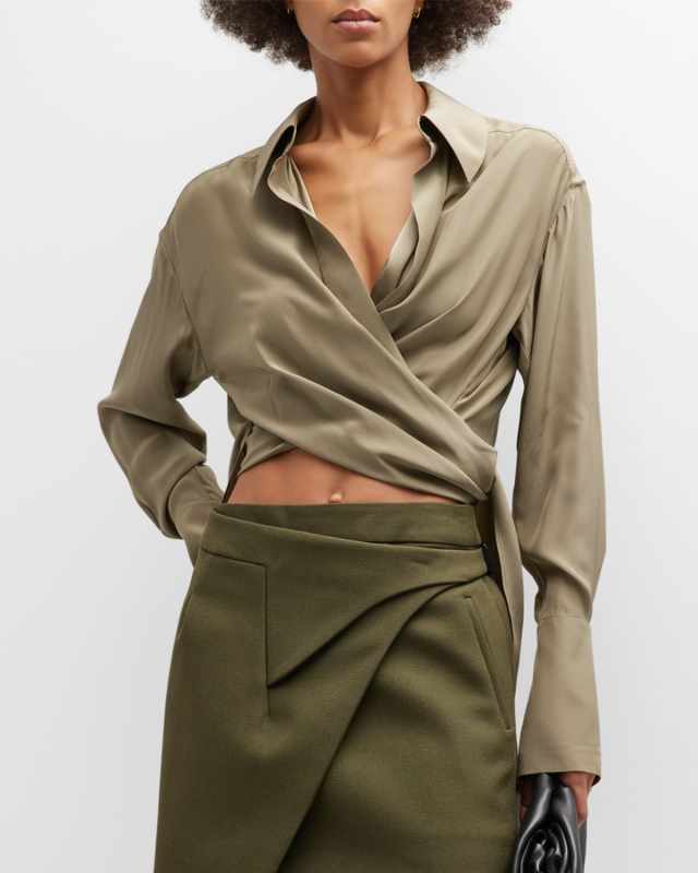 Sabinas Silk Wrap Shirt