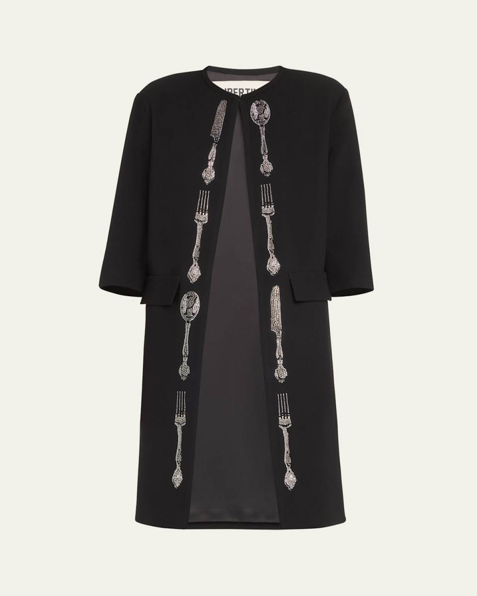 Michelin Star Duster Coat with Crystal Details