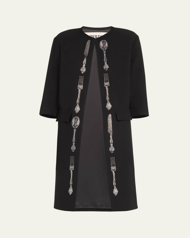 Michelin Star Duster Coat with Crystal Details