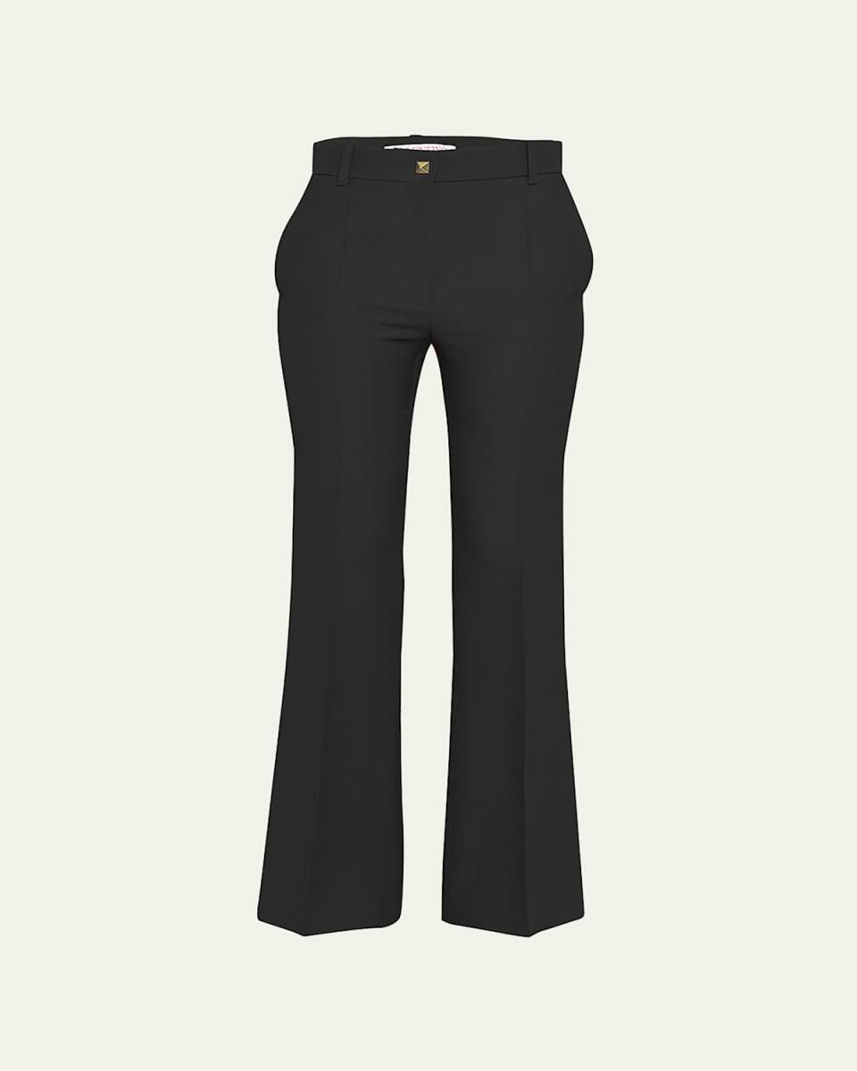 Wide Leg Crepe Trousers
