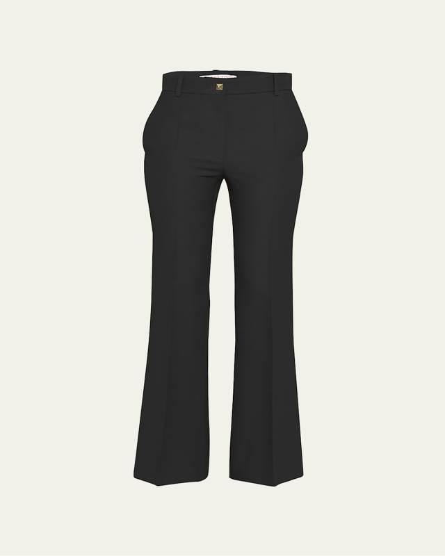 Wide Leg Crepe Trousers