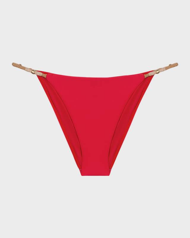 Solid Layla Detail Full Bikini Bottoms