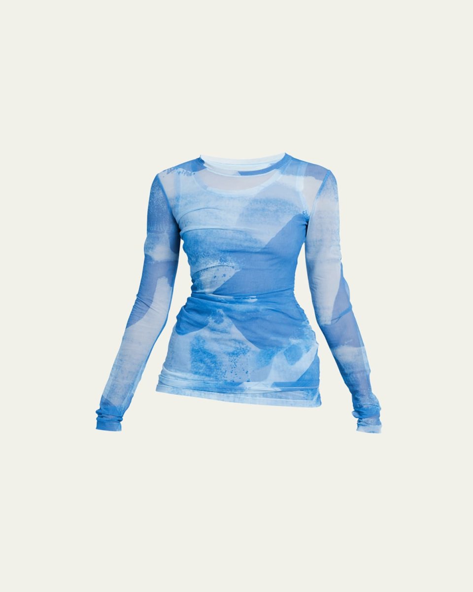 Amber Printed Sheer Top