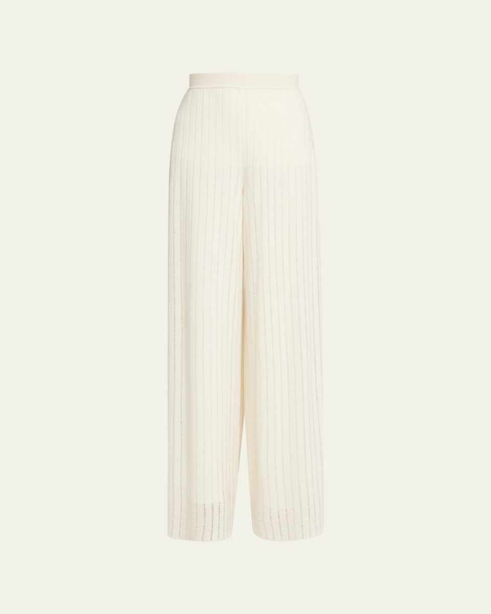 Pantalone Gaiole Cashmere Wide-Leg Pants