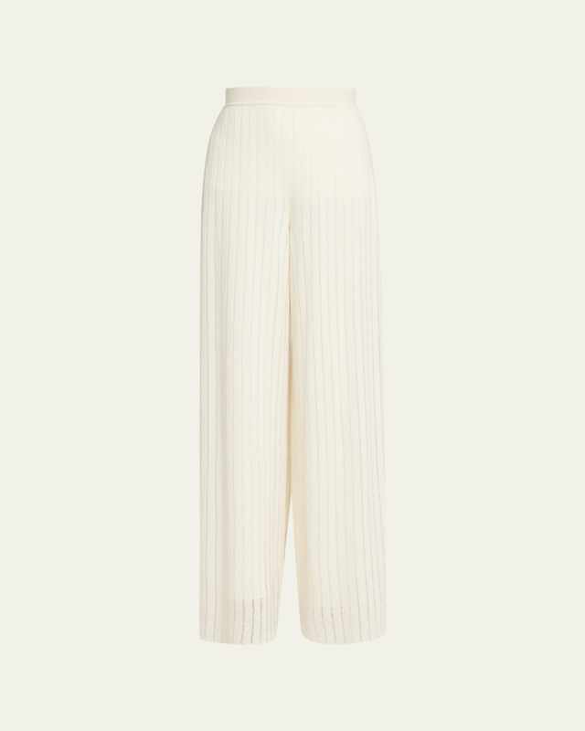 Pantalone Gaiole Cashmere Wide-Leg Pants