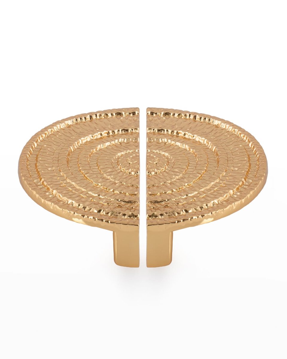 Gotham Half-Round Pull Brass 2-Piece Accent