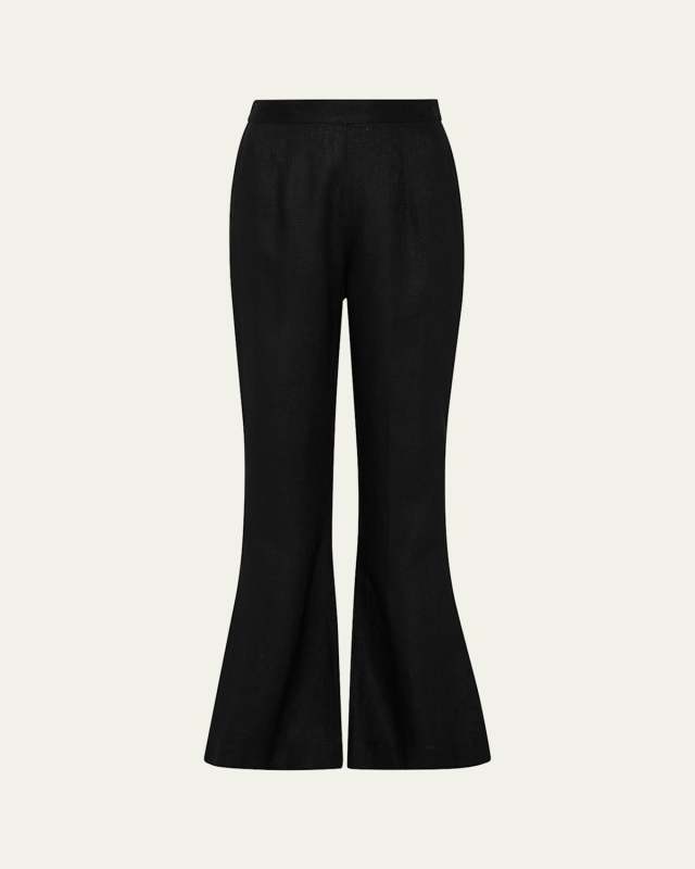 Tia Linen Flare Trousers