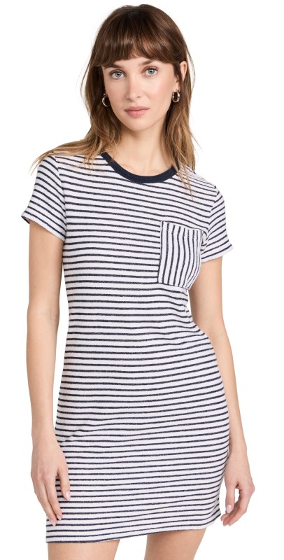 SUNDRY Stripe Mini Dress White