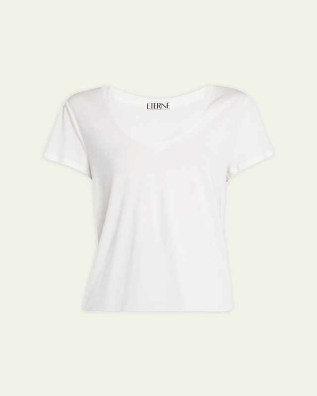 V-Neck Cotton-Modal T-Shirt