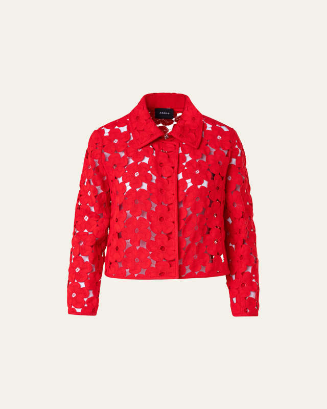 Ladina Anemones Embroidered Short Jacket